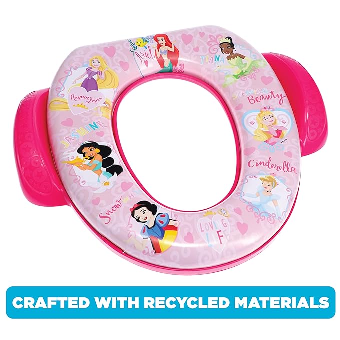 Disney Princess "Loving Life" Soft Potty Seat and Potty Training Seat - Soft Cushion, Baby Potty Training, Safe, Easy to Clean