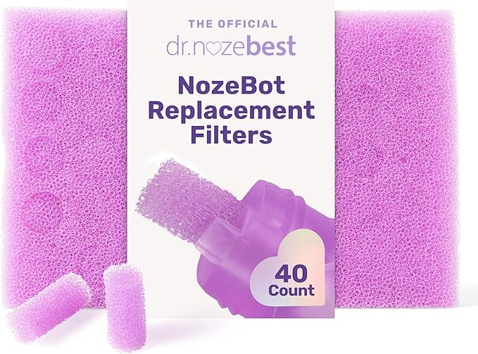 Dr. Noze Best | NozeBot Replacement Filters - Electric Baby Nasal Aspirator | Pediatric ENT-Designed Baby Care for Nose Sucker | Filters | Aspirator Filters
