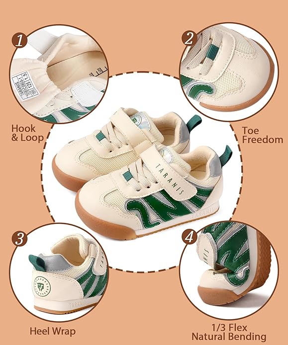 TARANIS Toddler Walking Shoes Wide Running Kids Sneakers Tennis Athletic Sport Shoes