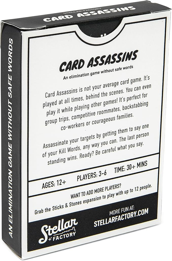 Stellar Factory Card Assassins: A Party Game Without Safe Words