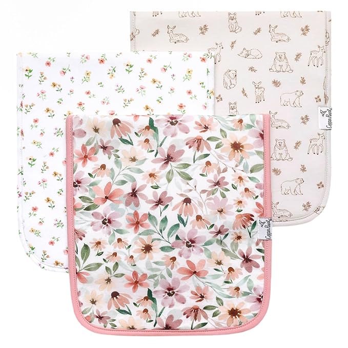 Copper Pearl Natalie Burp Cloth Set