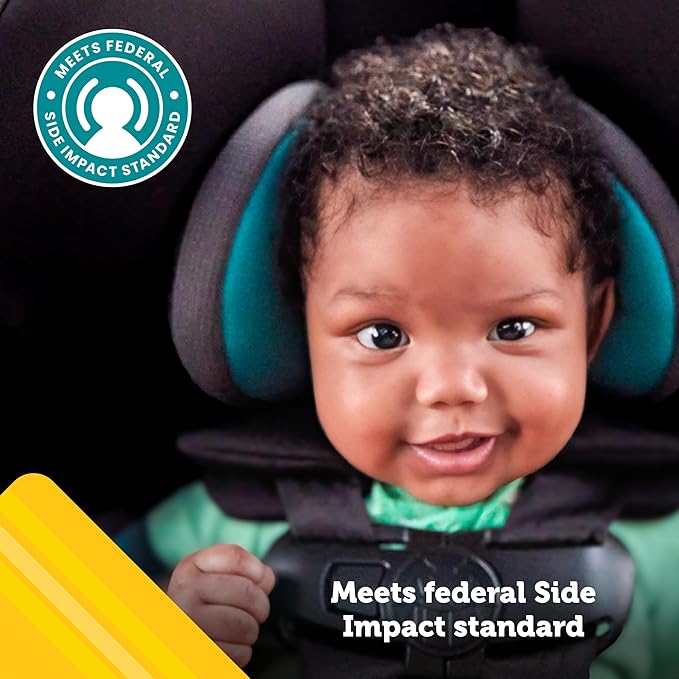 Safety 1st Grow and Go All-in-One Slim Convertible Car Seat, Rear Facing, 5-40 lbs, Forward Facing (30–65 lbs), High Back Booster Seat 40-100 pounds, Iron Frost