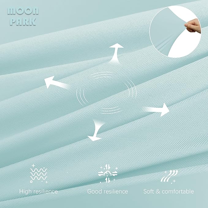 MOON PARK Pregnancy Pillows for Sleeping - U Shaped Full Body Maternity Pillow with Removable Cover - Support for Back, Legs, Belly, Hips - 57 Inch - Ice Blue - Cooling Cover