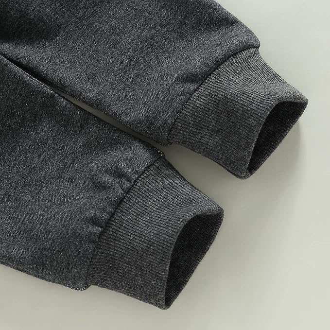 Toddler Baby Boy Fall Outfit Crewneck Long Sleeve Sweatshirt Tops Elastic Pants Jogger Cute Newborn Winter Clolthes Set