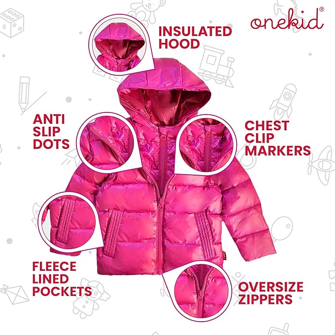 ONE KID The Road Coat Down | Car Seat Safe Winter Jacket | Crash Tested | Unisex | 12 Months-8 Years