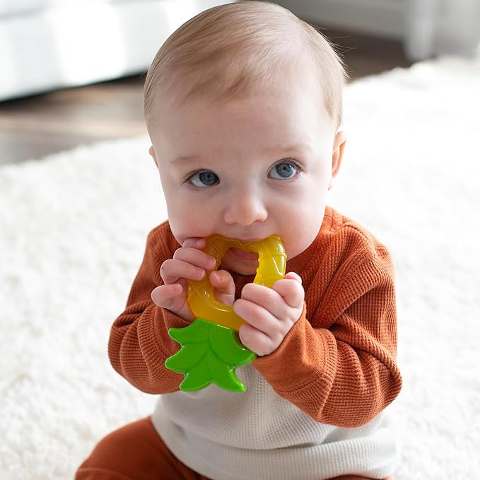 Dr. Brown's AquaCool Water-Filled Teether, Cooling Baby Teether Toy for Sore Gums, Apple Pineapple, BPA Free, 3m+, 4-Pack