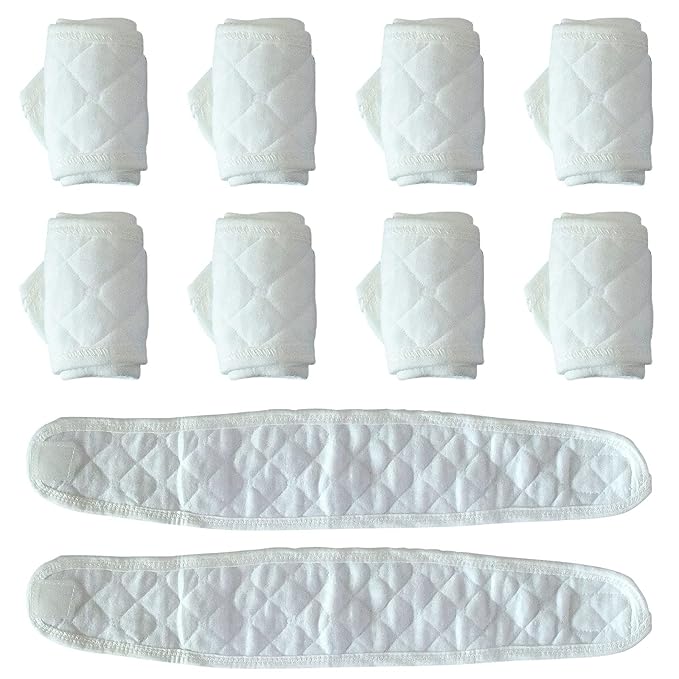 Topwon 10 Pcs Baby Belly Band Newborn Belly Binder Infant Umbilical Cord Band Belly Button Warp Registry Must Haves Gift Cotton