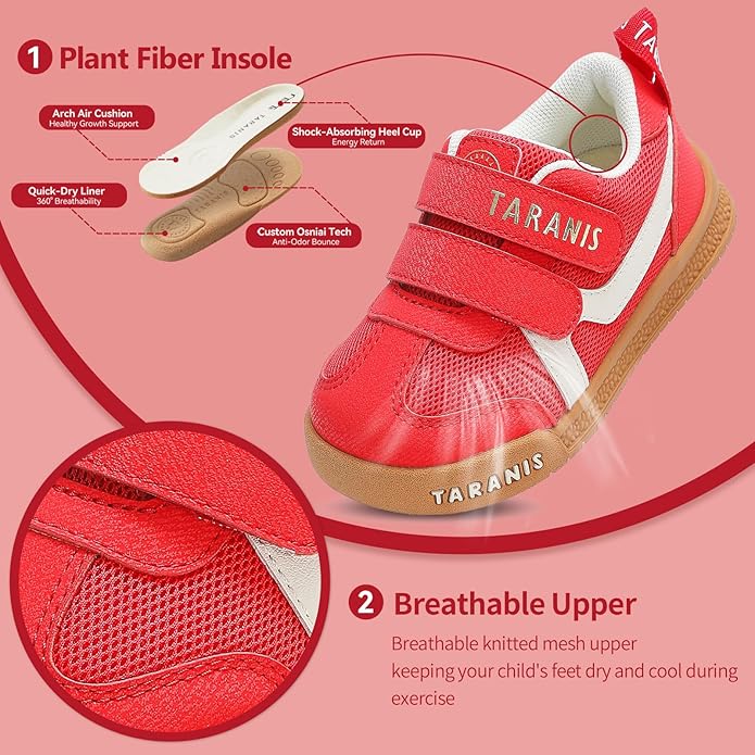 TARANIS Toddler Walking Shoes Wide Running Kids Sneakers Tennis Athletic Sport Shoes