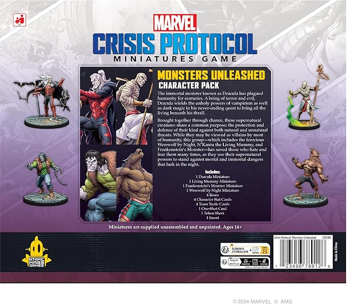 Marvel: Crisis Protocol Tomb of Dracula Character Pack - Add Supernatural Legends to Your Team! Tabletop Superhero Game, Ages 14+, 2 Players, 90 Min Playtime, Made by Atomic Mass Games