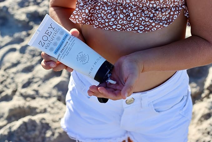 Zoey Naturals SPF 50+ Sunscreen for Babies & Children - Water-Resistant, Reef-Safe, Non-Nano Zinc Oxide, for Sensitive Skin & Kids, Made in USA