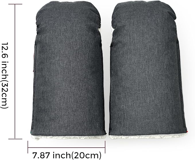 Momcozy Stroller Gloves Warmmuffs | Universal Winter Anti-Freeze Stroller Mittens | Handmuff Accessories |Plush,Weather-Proof