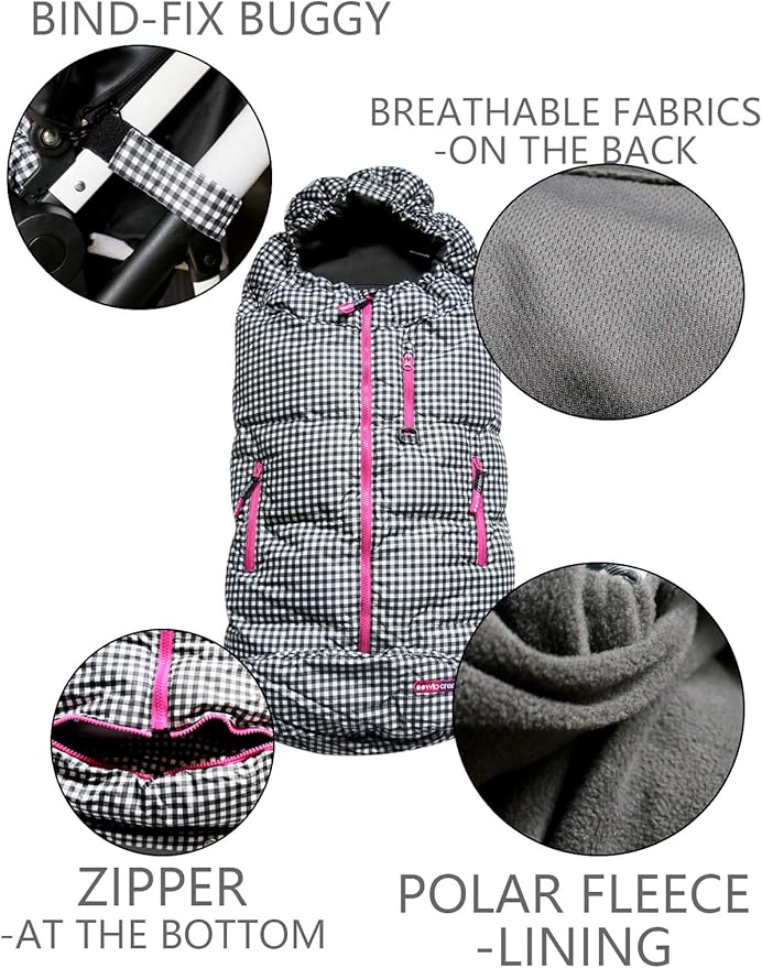 BGX Wipcream Waterproof Baby Stroller Sleeping Bag,Infant Wearable Stroller Blanket Winter Outdoor Tour Keeping Your Baby Warm,Gngm