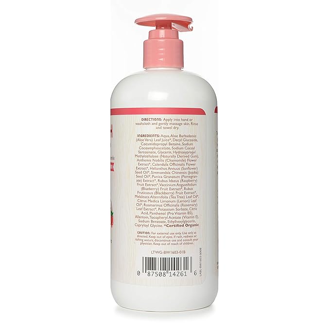 Little Twig 2-in-1 Baby Wash, Hypoallergenic Body Wash with Organic Ingredients, Baby Bath Essentials, Berry Pomegranate, 17 fl. oz.