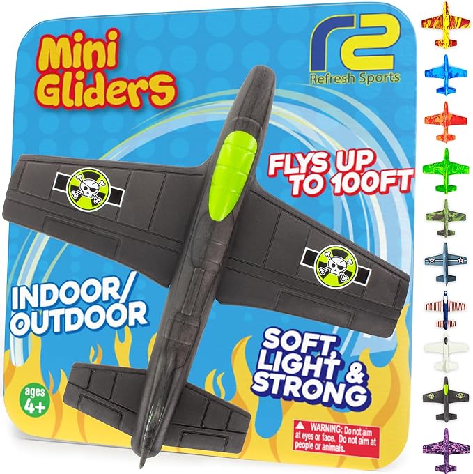 Toy Airplane For Kids - Boo Basket Stuffers for Kids - Durable EVA Foam Plane - Air plane Toy Stocking Stuffers - Small Gifts For Boys & Girls 2026 Foam Glider Plane - Fun Kid Glider Airplanes Toys