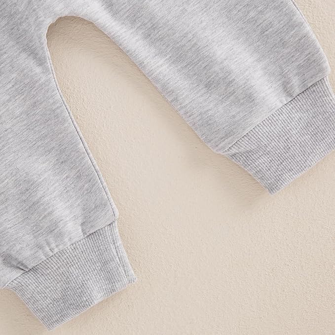 Baby Boy Fall Clothes Set Long Sleeve Letter Print Sweatshirt Pants Toddler Infant Outfits 6 12 18 24 Months 2T