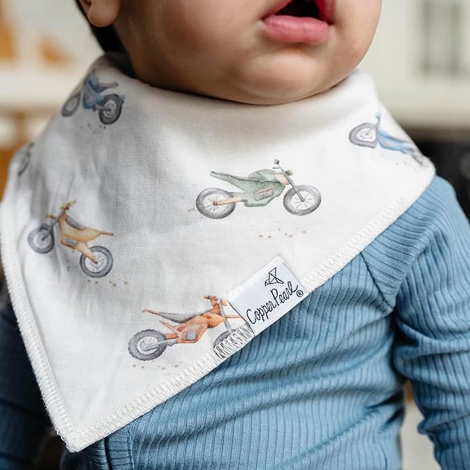 Copper Pearl Baby Bandana Drool Bibs for Drooling and Teething 4 Pack Gift Set Ryder