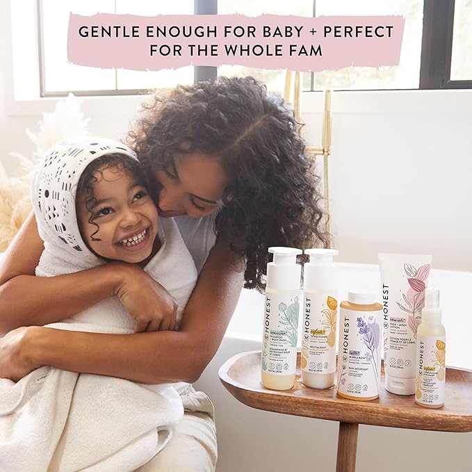 The Honest Company Silicone-Free Conditioner, Gentle, Hypoallergenic, Naturally Derived Ingredients, Fragrance-Free for Sensitive Skin, 10 fl oz