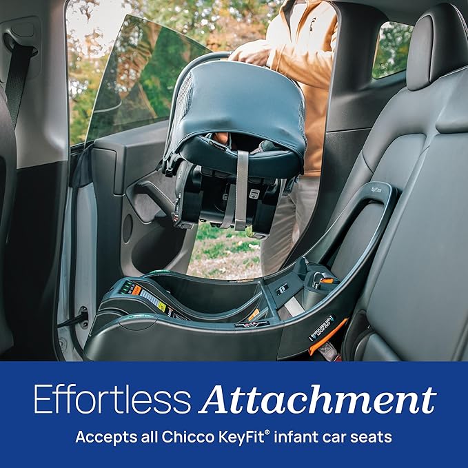 Chicco KeyFit Max Infant Car Seat Base, Stay-in-Car Base for Second Vehicle, Compatible with Chicco KeyFit, KeyFit 30, KeyFit 35 and KeyFit Max Infant Car Seats | Anthracite/Grey