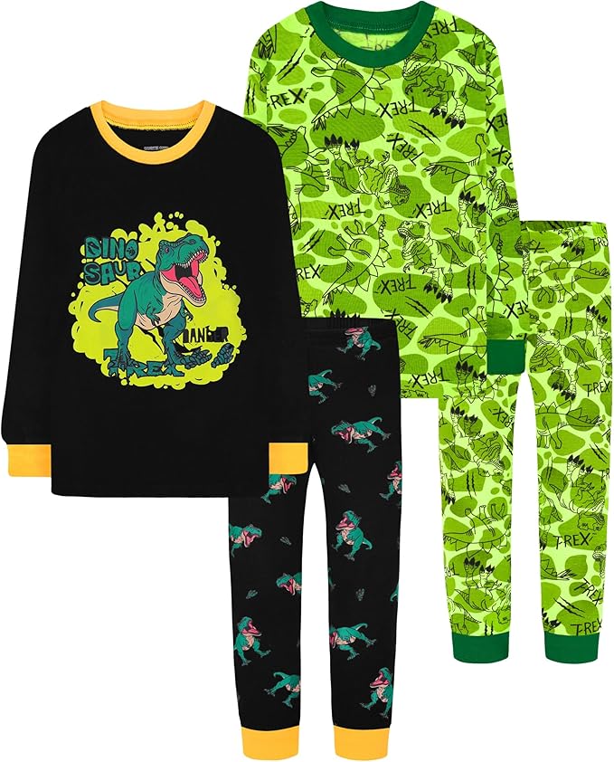 DAUGHTER QUEEN Boys 100% Cotton Long Sleeve Pajamas Size 18Months-12Years
