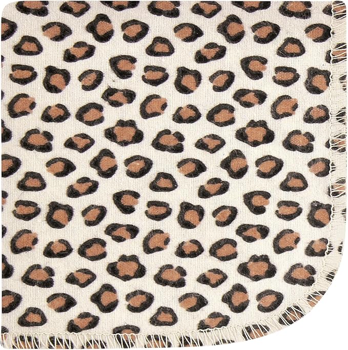 Hudson Baby Unisex Baby Flannel Cotton Washcloths, Neutral Pink Floral 10 Pack, One Size