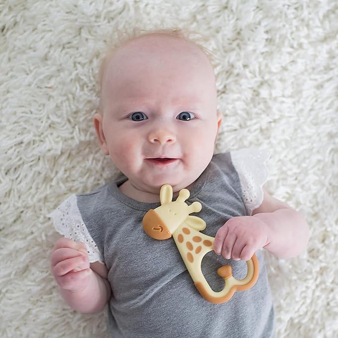 Dr. Brown's Ridgees Giraffe, Massaging Baby Teether, Designed by a Pediatric Dentist, BPA Free, 3m+ (Pack of 2)