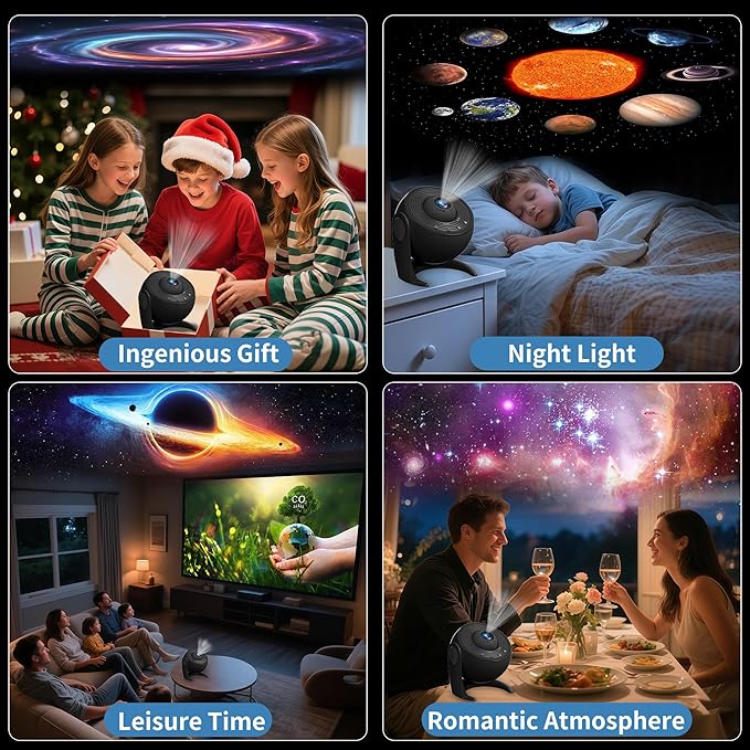 Galaxy Projector for Bedroom, 13 in 1 Planetarium Star Projector with Solar System & Constellation, 360° Rotating Galaxy Light, Space Night Light for Kids Adults Gifts