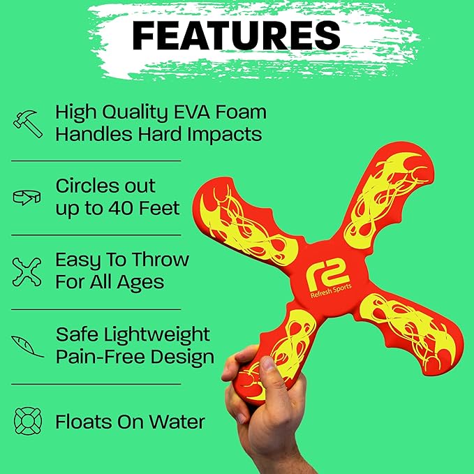 Boomerang for Kids - Toys For Ages 8-13 Boys & Girls - Fun & Easy To Use - Easter Basket Stuffers for Kids 6 7 8 9 10 + Year Old Boy Gifts - Best Easter Gifts & Summer Birthday Gift Ideas for All Ages