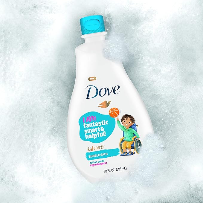 Dove Kids Care Bubble Bath for Kids Cotton Candy Hypoallergenic Formula 20 oz