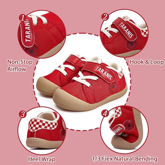 Toddler Shoes Boys Girls Infant Sneakers Non-Slip Rubber Sole Baby Crib First Walker Shoes