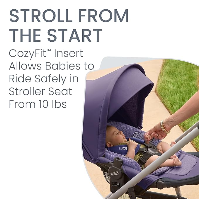 Britax Willow Grove SC Baby Travel System, Infant Car Seat and Stroller Combo with Alpine Base, ClickTight Technology, SafeWash, Pindot Iris