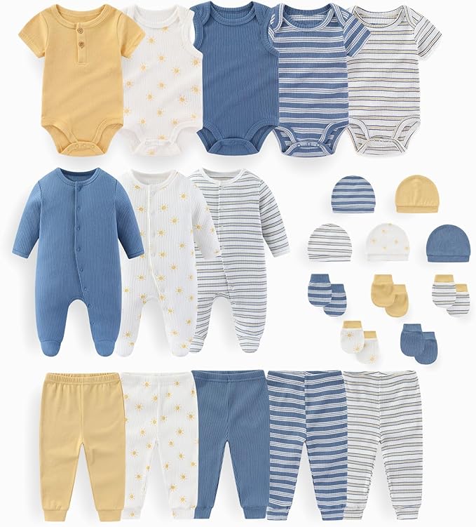 Unisex Baby Boy Girl Clohtes Pants Sets 23 pack Cotton Casual New born Clothing Comfort Infant Birthday Outfit
