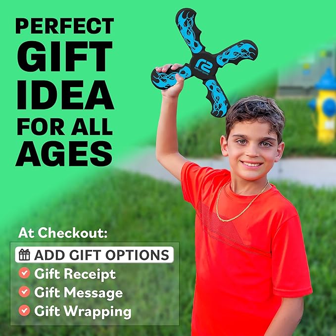 Refresh Sports Boomerang for Kids & Adults - Soft, Durable, Easy to Throw & Catch - Ages 4-8 - Outdoor, Beach, Pool Play - Jet Black