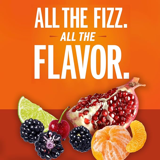 IZZE Sparkling Juice Beverage Blend, Sunset Variety Pack, Clementine, Peach, Cherry Lime, Pomegranate, No Sugar Added, 8.4 Fl Oz (Pack of 48)
