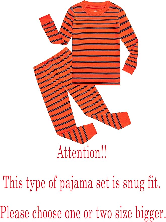 Family Feeling Little Big Boy Pajamas Sets 100% Cotton Pjs Kids Jammies