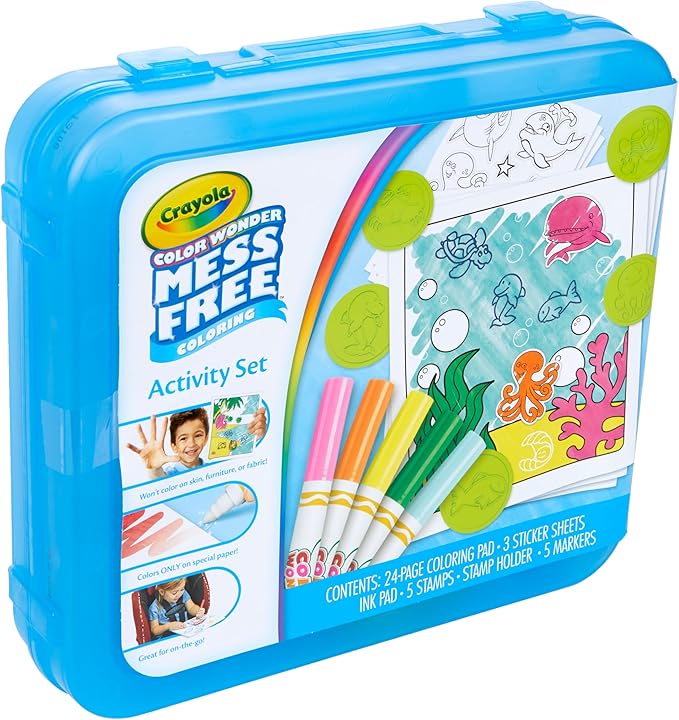 Crayola Color Wonder Mess Free Coloring Activity Set (30+ Pcs), Essential Easter Basket Stuffers for Kids, Travel Art Kit, Gift for Toddlers, Ages 3+