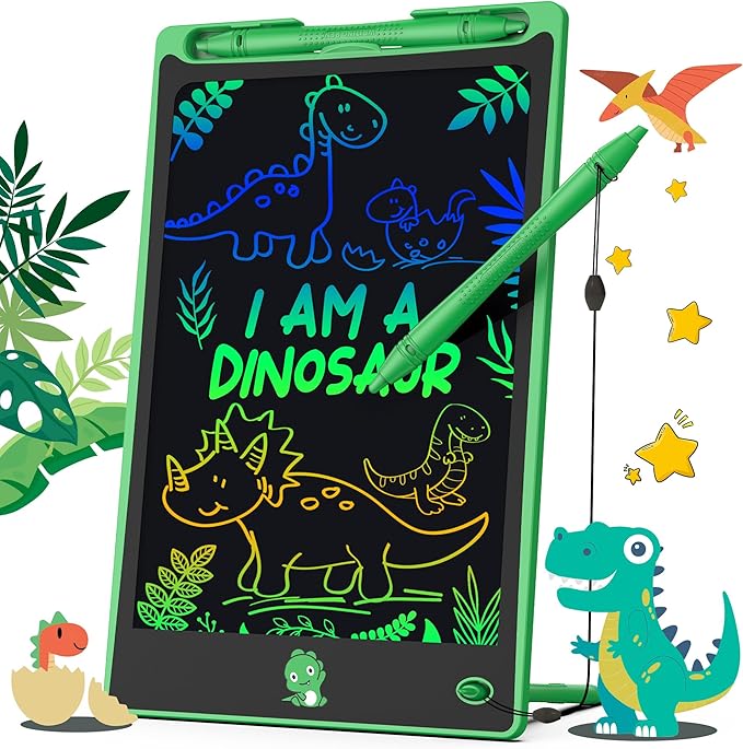 Hockvill LCD Writing Tablet for Kids 8.8 Inch, Toys for Girls Boys Drawing Pad for 3 4 5 6 7 Year Old Kid, Toddler Magnetic Doodle Board Travel Essentials, Birthday Valentines Gifts for Kids (Green)