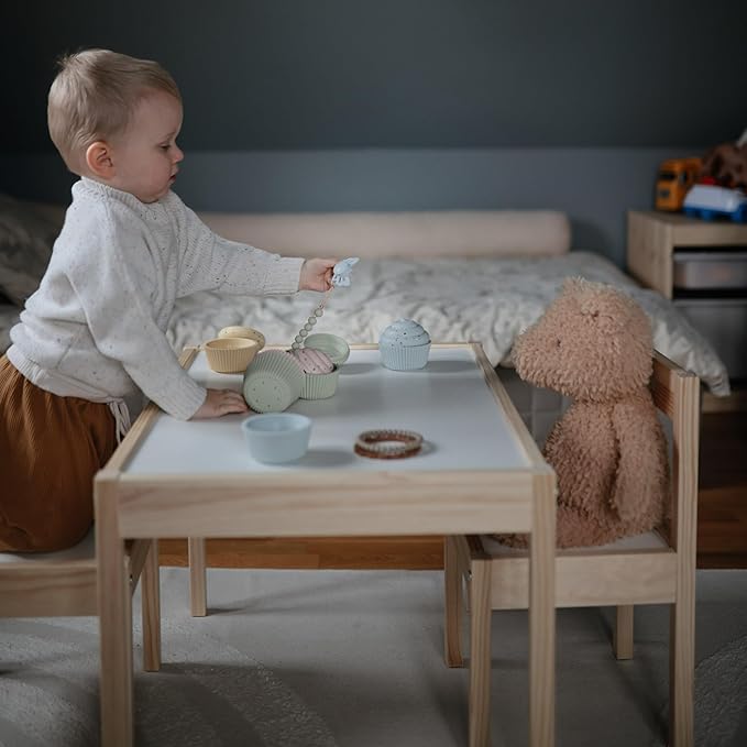 FRIGG Lucky Symmetrical SilkySoft Silicone Baby Pacifier | Made in Denmark | BPA-Free (Silky Satin/Cream, 6-18 Months)