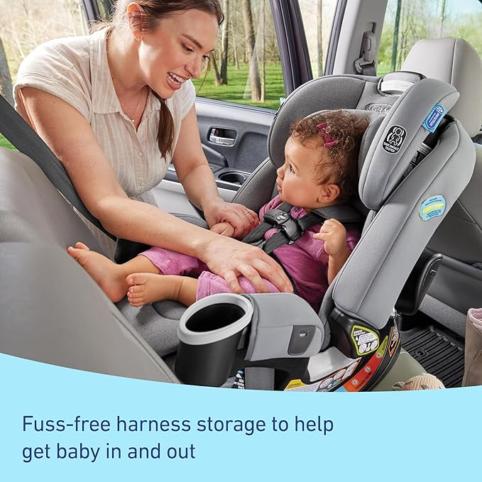 Graco 4Ever DLX 4-in-1 Car Seat, Infant to Toddler Car Seat, with 10 Years of Use, Rear-Facing, Forward-Facing, Highback and Backless Booster Seat, Geo Pop