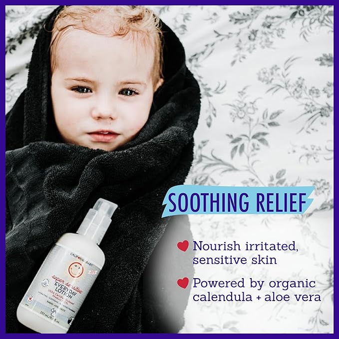 California Baby Super Sensitive Unscented Lotion | 100% Plant-Based Moisturizer | Baby Lotion For Newborn | Hypoallergenic Baby Lotion | 8.5 oz