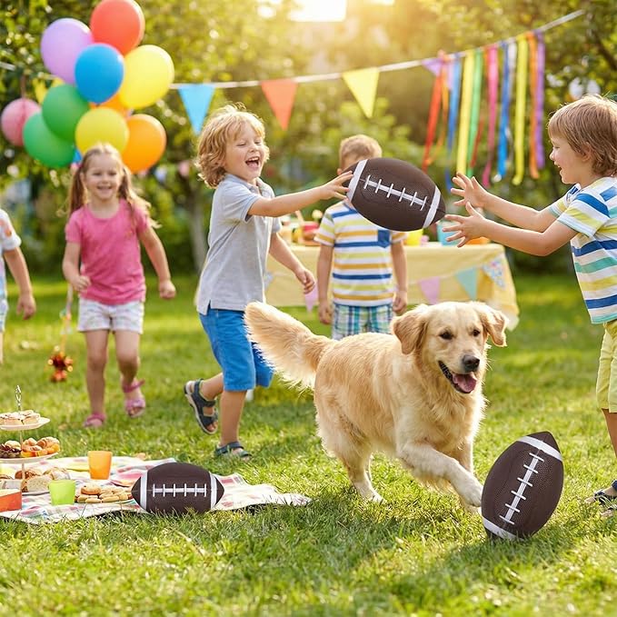 Shindel 6PCS Mini Inflatable Football, 6.3 inch Waterproof Footballs Toys for Kids Perfect Outdoor and Indoor Games, Football Party Favors