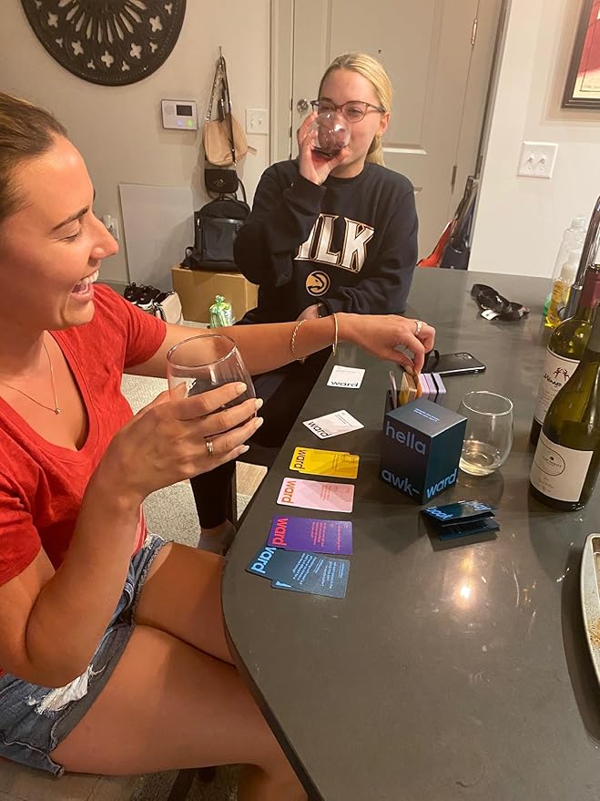 Hella Awkward Card Game – Fun Icebreaker Questions for Couples, Friends & Game Night – 140 Deep Conversation Cards