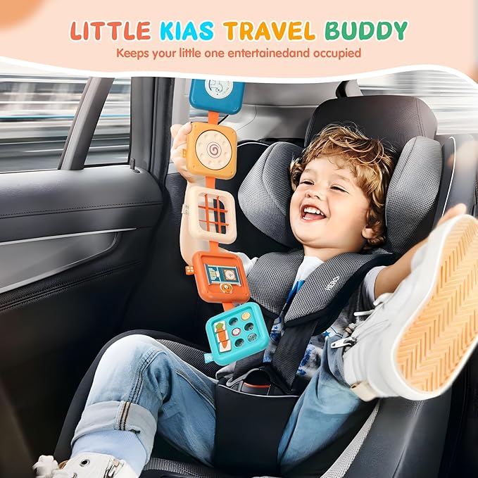 Busy Board for 1 Year Old, Travel Toys for Toddler 1-3 on Plane Car, Montessori Busy Board Busy Cube, Toys for 1 Year Old Boy Girl, Valentine Gifts for Kids