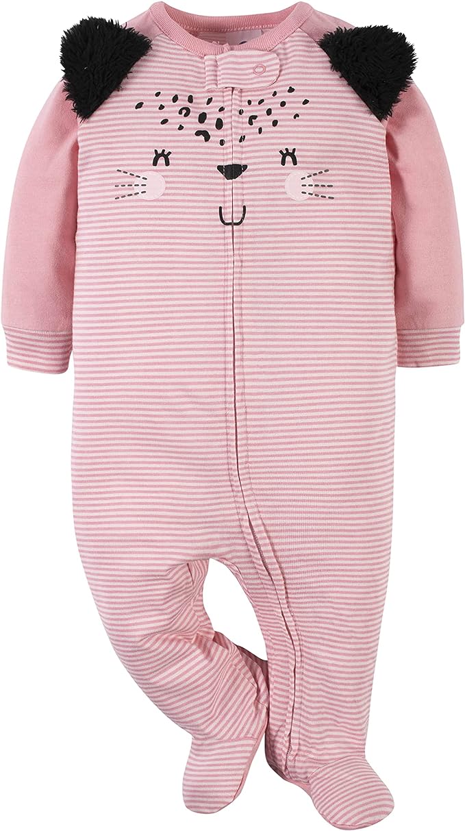 Gerber baby-girls 4 Pack Sleep 'N Play Footie