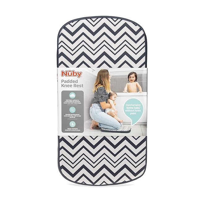 Nuby Padded Bath Knee Rest Mat for Parents, Water Resistant