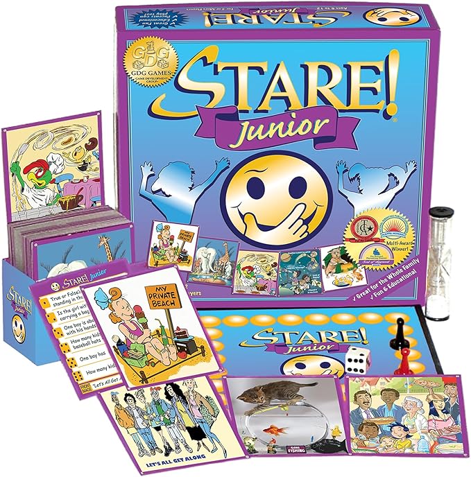 Stare Junior — The Award-Winning Game of Visual Recall, Where Fun Image Cards Challenge Kids’ Minds — Great for The Whole Family, Ages 6 & Up
