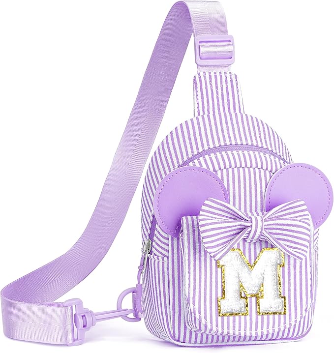 Small Crossbody Bag - Birthday Gifts for 2 3 4 5 6 7 Year Old Girls, Birthday Gifts for Girl Daughter Sister, Initial Cross Body Bags for Girl Sling Bag Belt Bags Purse(Purple M)