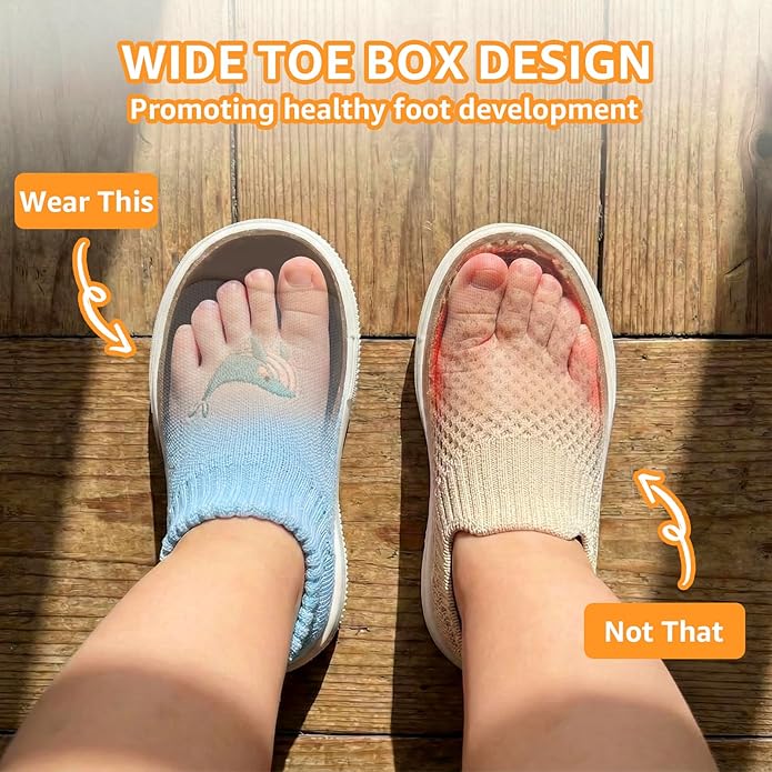 STQ Baby Socks Shoes Toddler Wide Toe Box Non-Slip Slippers Infant Walking Shoe Soft Baby Boys Girls Lightweight Sneakers