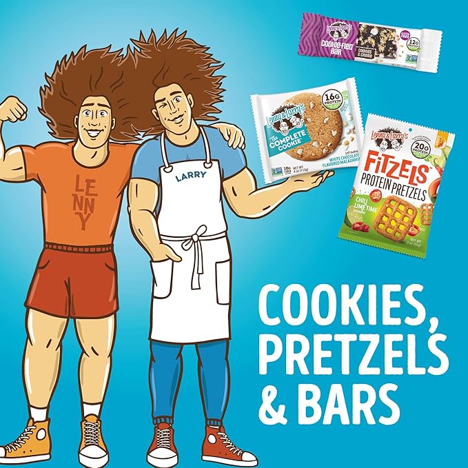 Lenny & Larry's FITZELS Protein Pretzels (Cinnamon Buns) 8 Individual Bags 3 oz Each – High Protein Snacks with 20g of Plant Based Protein – Healthy Vegan Pretzels – Delicious Salty Taste
