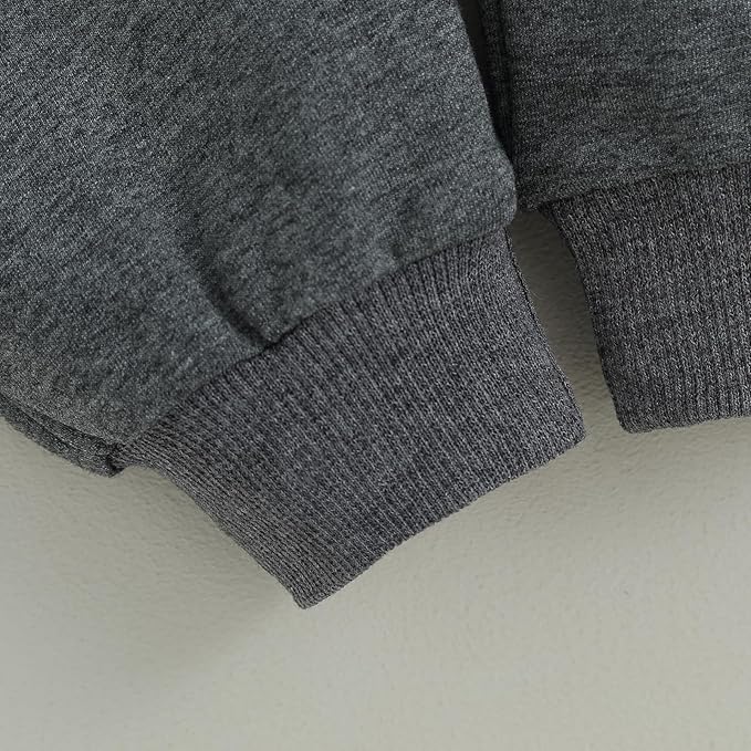 fhutpw Toddler Baby Boy Clothes Funny Letter Long Sleeve Sweatshirt Pullover Top Jogger Pants Fall Winter Outfits
