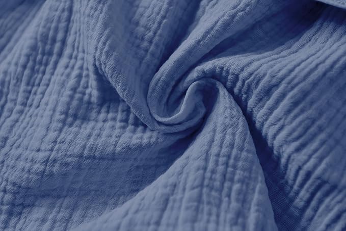 Organic Cotton Toddler Bathrobe, Soft and Breathable Baby Robe for Kid, Boy& Girl Hooded Robe Muslin